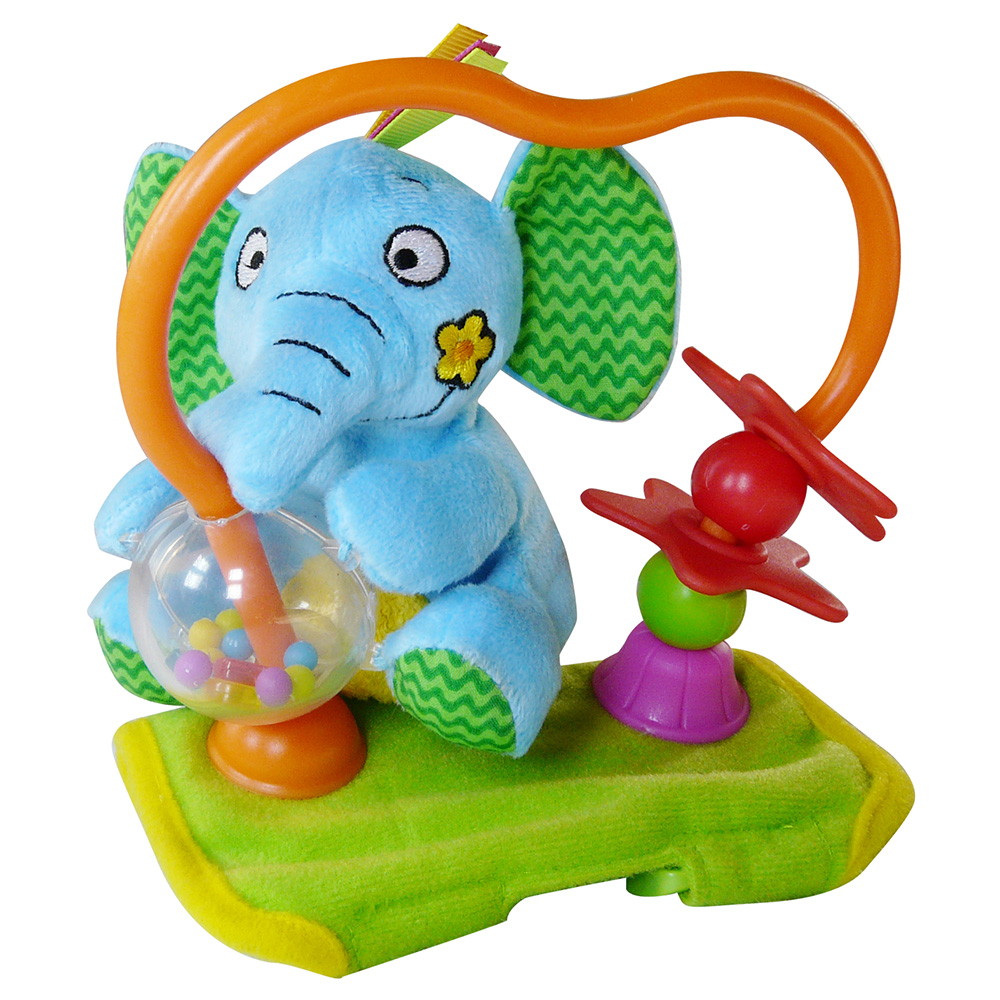 Развивающая игрушка на бампер коляски Biba Toys Счастливый слоненок 46.5х29х39 см BR499