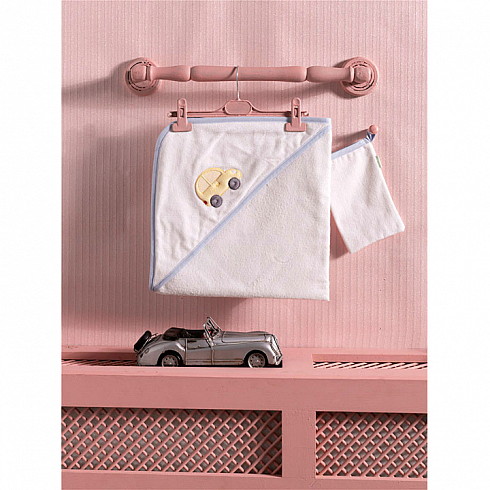 Детское полотенце (уголок+варежка) Kidboo Traffic Jam 75х75 см