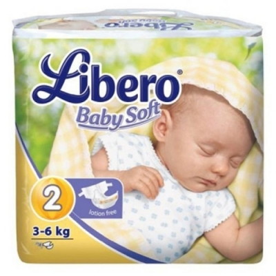 Подгузники Libero Baby Soft эконом (2) 3-6кг 52шт
