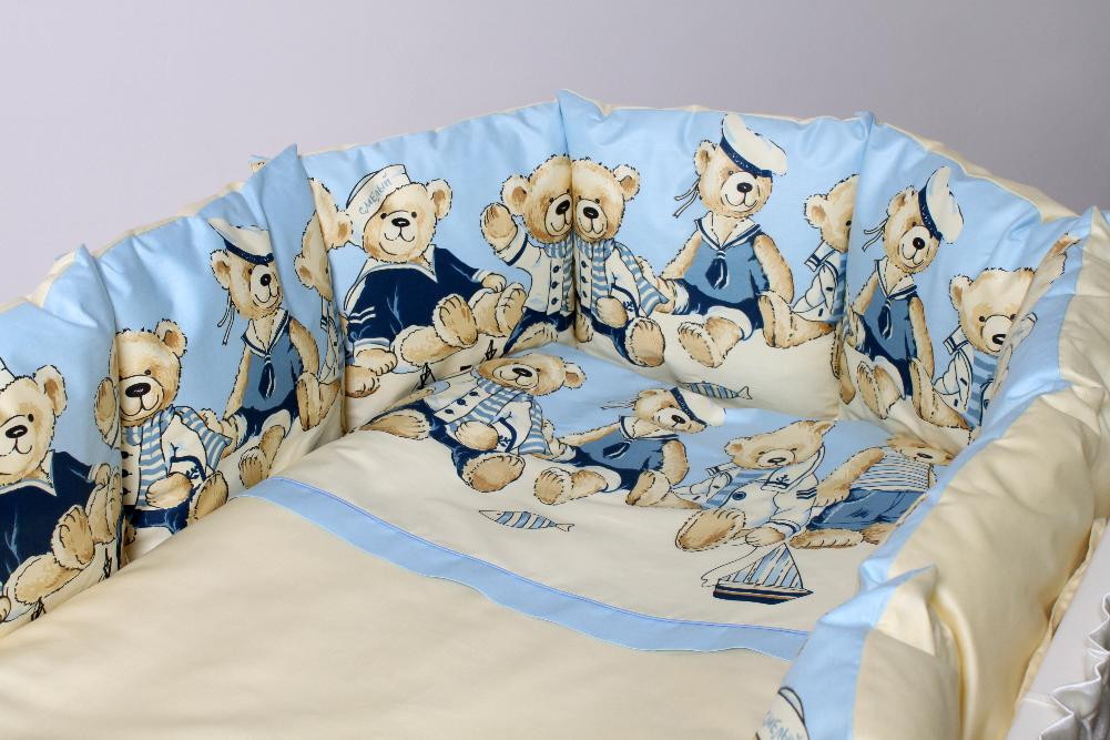 Комплект в кроватку Lappetti Морячки для овальной кроватки 6 предметов