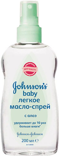 Масло-спрей JonsJohnsonn`s baby с алоэ 200 мл.