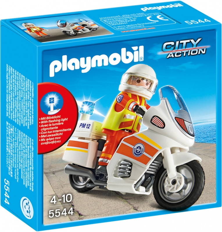 Детская игрушка Playmobil Береговая охрана: Мотоцикл первой помощи с мигалкой