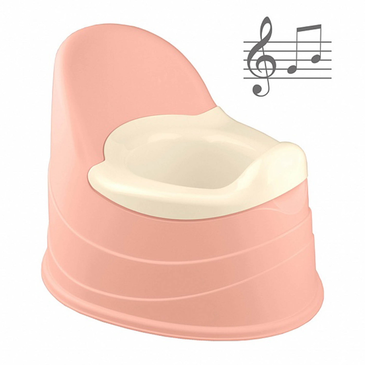 Детский горшок Пластишка музыкальный светло-розовый