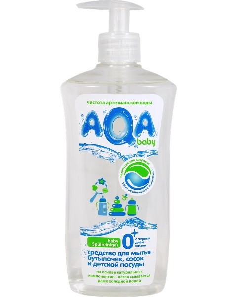 Средство AQA baby для мытья бутылочек, сосок и детской посуды 500 мл