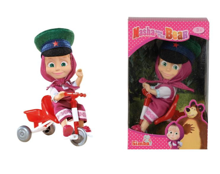 Кукла Simba Маша в фуражке с велосипедом 9301684
