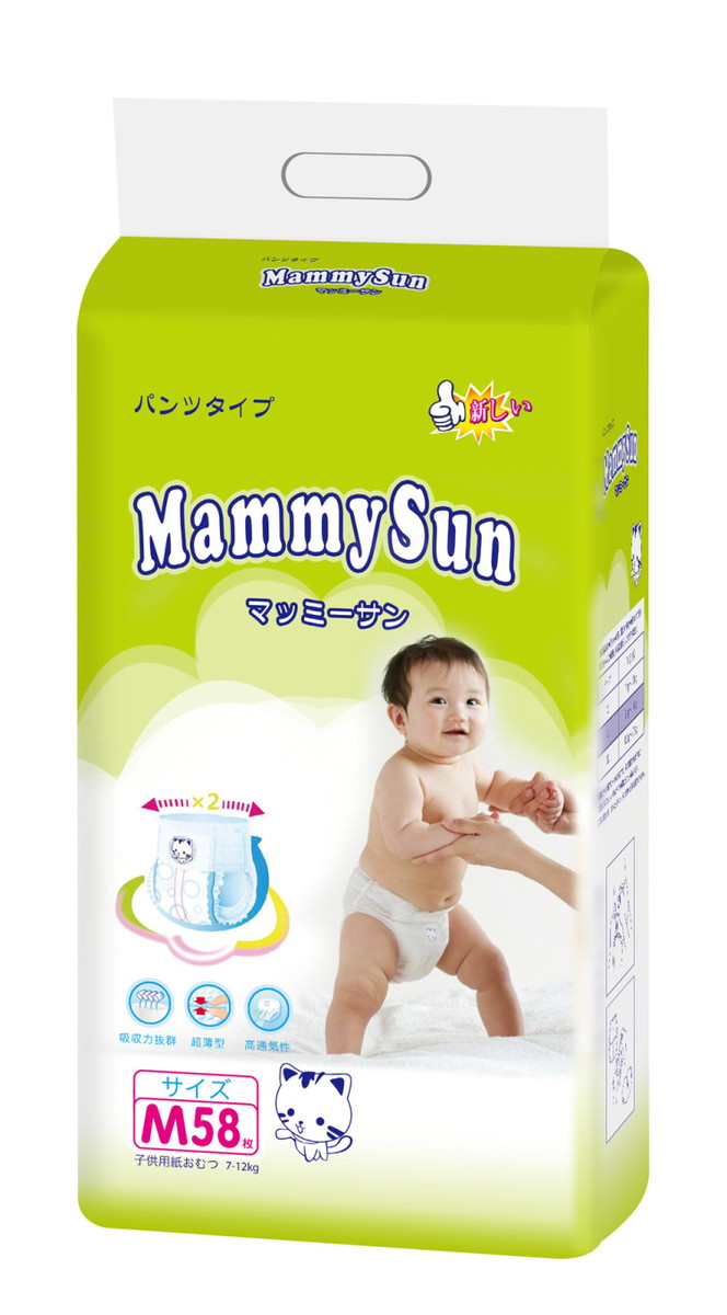 Трусики-подгузники MammySun M для детей 7-12 кг 58 шт