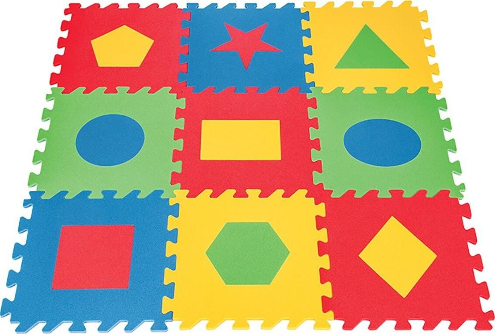 Детский игровой коврик Pilsan 9-ти секционный с геометрическими фигурами