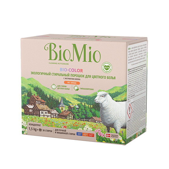 Стиральный порошок BioMio для цветного белья BIO-Color 1500 кг.