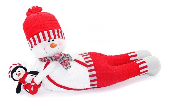 Кукла Новогодняя Сказка Снеговик-весельчак 66х30.5 см 972411