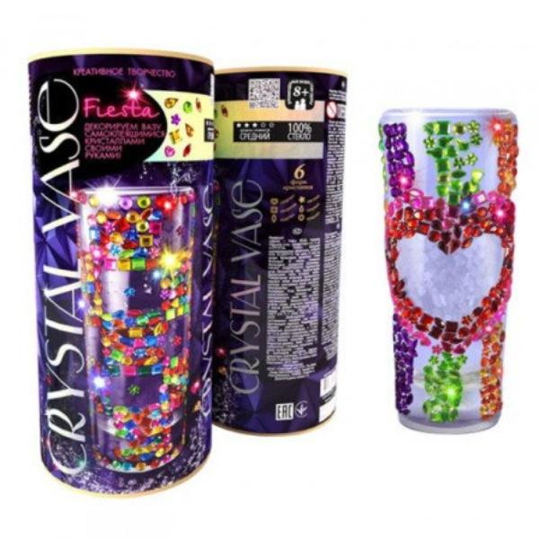 Детский набор креативного творчества Данко-Тойс Crystal Vase Ваза своими руками c кристалами 322625