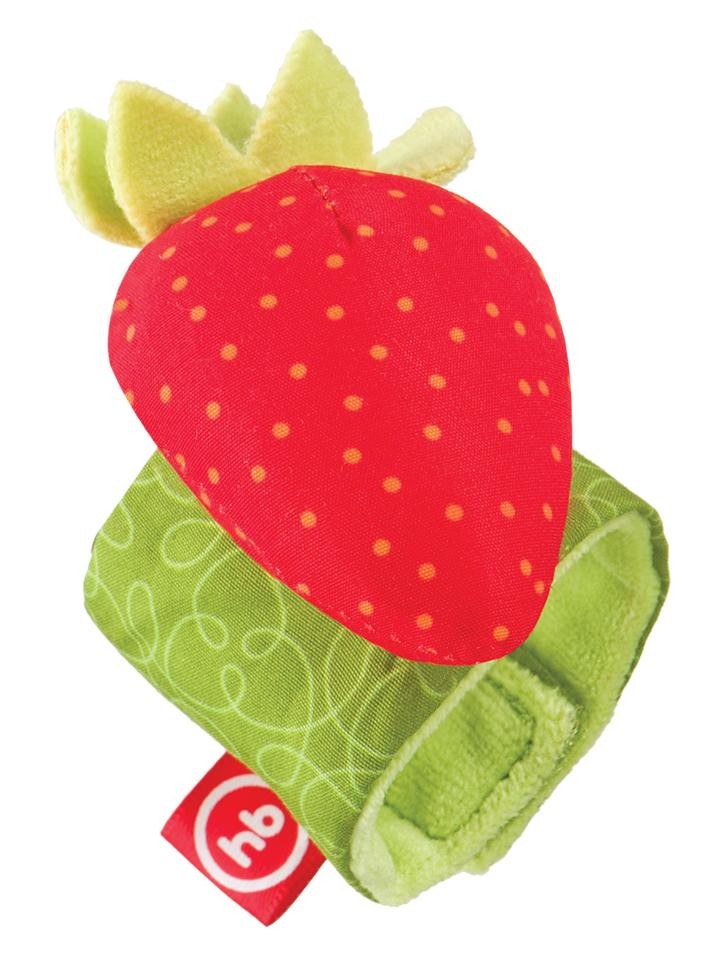 Игрушка-погремушка на ручку Happy Baby Juicy strawberry Клубника 330348