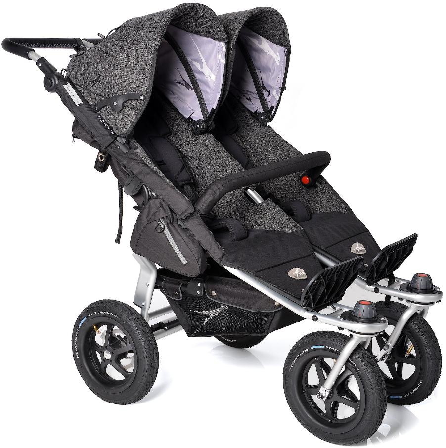Детская прогулочная коляска для двойни TFK Twin Adventure Premium