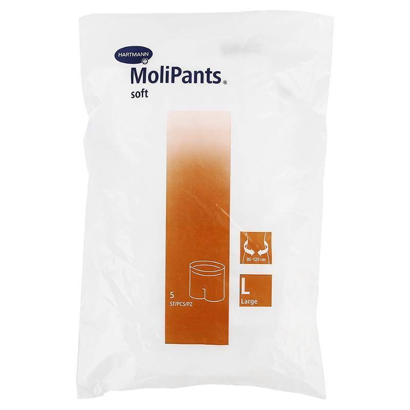 Удлиненные эластичные штанишки Hartmann MoliPants Soft для фиксации прокладок 5 шт. L