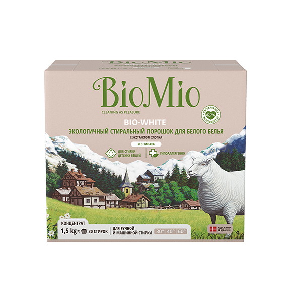 Стиральный порошок BioMio для белого белья BIO-White 1500 кг.