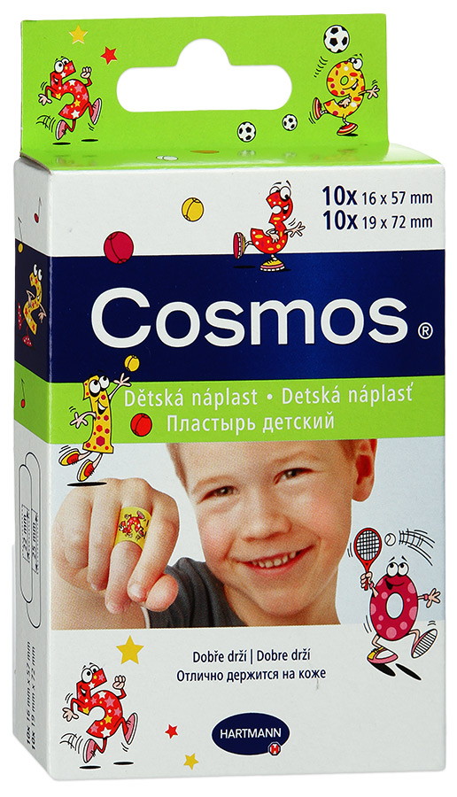 Пластырь-пластинки Hartmann Cosmos kids для детей (с рисунком) 20 шт. 2 размера