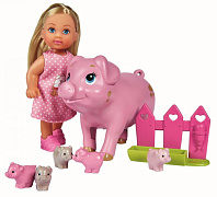 Кукла Simba Еви со свинкой и поросятами 12 см 5733337