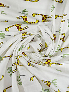 Пеленка муслиновая Папитто Жирафики 100х130 см в уп 1 шт