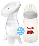 Молокоотсос Ramili ручной MC200 с бутылочкой 240ML