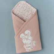 Конверт-одеяло на выписку вязаный весна-осень Little Star Лапочка Дочка королевский розовый