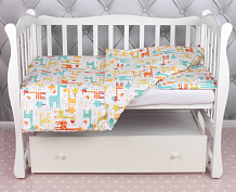 Комплект в кроватку AmaroBaby Baby Boom 3 предмета жирафики