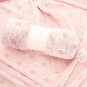Детский плед-покрывало Baby Nice Micro Velur Горох 2-стороннее 75х100 см розовый