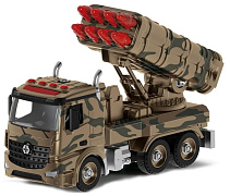 Военная машина-конструктор Funky toys с ракетной установкой фрикционная свет звук FT61168