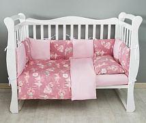 Комплект в кроватку AmaroBaby Нежный танец 15 предметов розовый