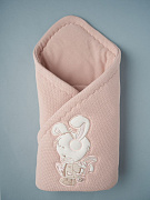 Конверт-одеяло на выписку вязаный зима Little Star Лапочка Дочка, королевский розовый