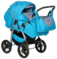 Детская коляска трансформер Indigo Maximo Ma05 голубой+графит
