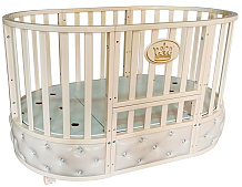 Детская кроватка Francesca Gracia Elegance 6 в 1 с маятником и колесами слоновая кость