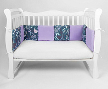 Борт в кроватку AmaroBaby 12 предметов Flower dreams, фиолетовый