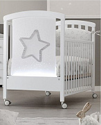Детская кровать Erbesi Star LED 125х65см белый