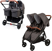 Детская коляска для двойни Valco baby Snap Duo Trend 2 в 1 Графитовый (Charcoal)