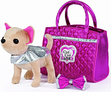 Детская плюшевая собачка Simba Chi-Chi love Гламур с розовой сумочкой и бантом 20 см 5893125