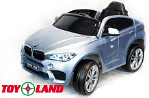 Детский электромобиль Toyland BMW X6M mini Серебро краска