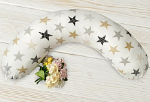 Наволочка AmaroBaby к подушке для беременных 170х25 см звезды пэчворк