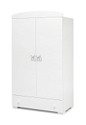 Шкаф Erbesi Bubu, 2 двери, 100х55х177 см белый/серый