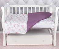 Комплект в кроватку AmaroBaby Baby Boom 3 предмета амели/белый
