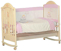 Комплект в кроватку Папитто Куколка 6 предметов 70112 розовый