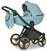 Детская коляска Verdi Mirage Soft 3 в 1 02 голубой с золотом