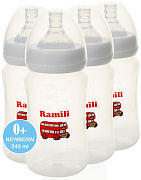 Набор из 4х детских бутылочек Ramili Baby 240ML противоколиковых