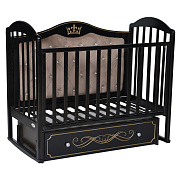 Детская кроватка Oliver Camilla Elegance Premium с универсальным маятником и ящиком Шоколад