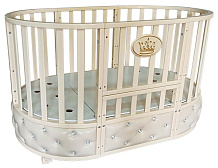 Детская кроватка Oliver Gabriella Elegance 6 в 1 с универсальным маятником и колесами Слоновая кость