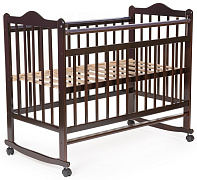 Детская кроватка Briciola-1 качалка 120x60 см темная