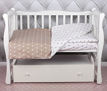 Комплект в кроватку AmaroBaby Baby Boom 3 предмета звезды/коричневый