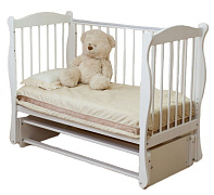 Детская кроватка Красная Звезда Уралочка С-744 (маятник продольный) 120x60 см белый