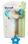 Детская игрушка-пищалка Uviton Слоник 0128 голубой