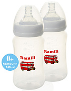 Набор из 2х детских бутылочек Ramili Baby 240ML противоколиковых