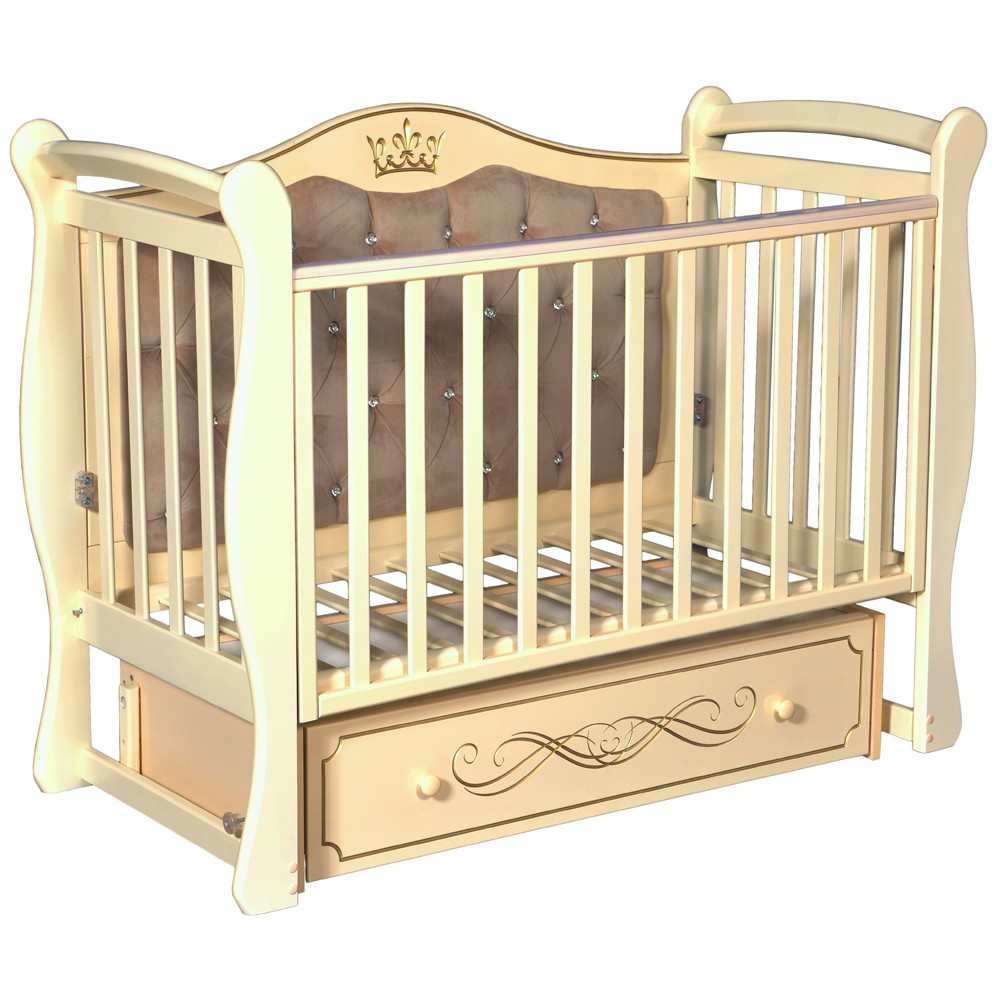 Детская кроватка Кедр Olivia 1 (маятник универсальный) слоновая кость