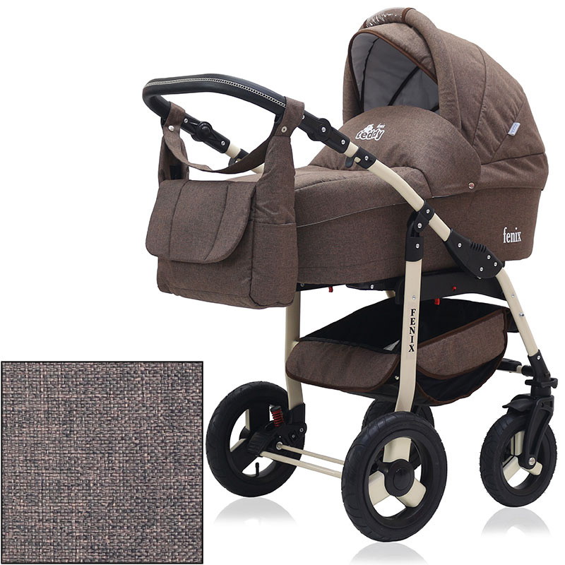 Детская коляска Teddy (BartPlast) Fenix Prime 2 в 1 05 коричневый лен
